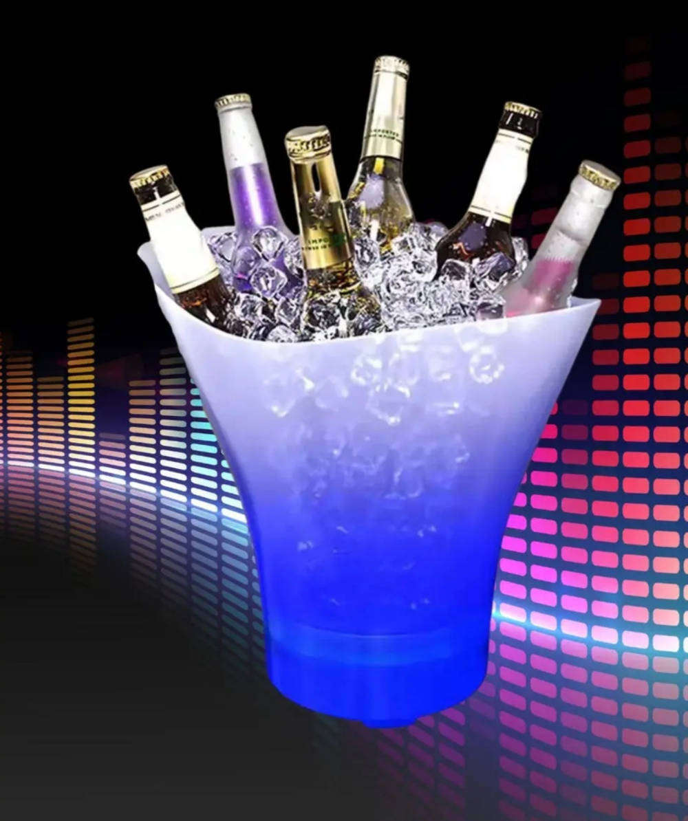7lt ice bucket with Bluetooth speaker and LED light