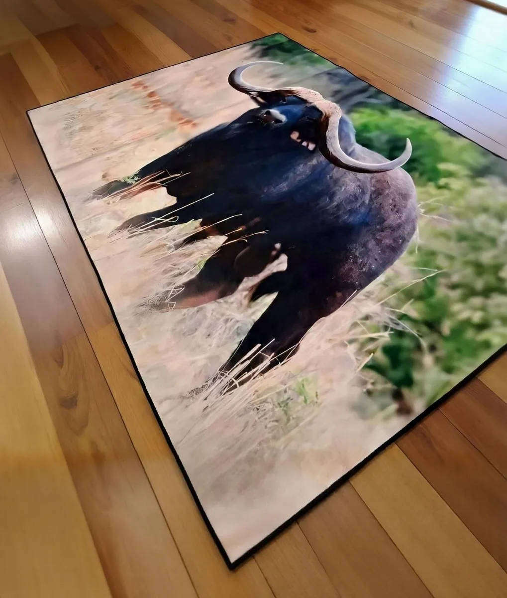 Buffalo printed carpet for lounge