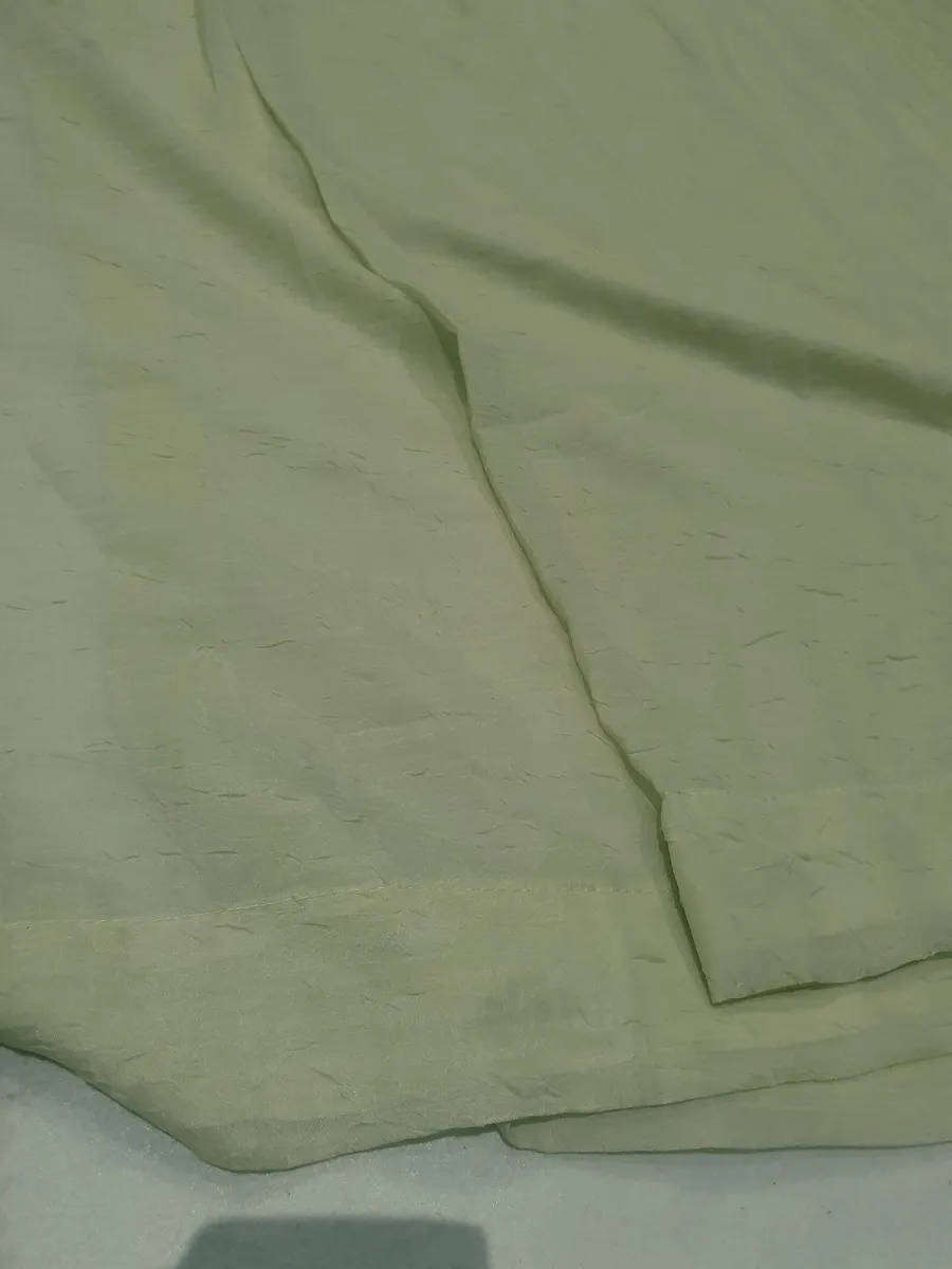 Green crush lace curtain