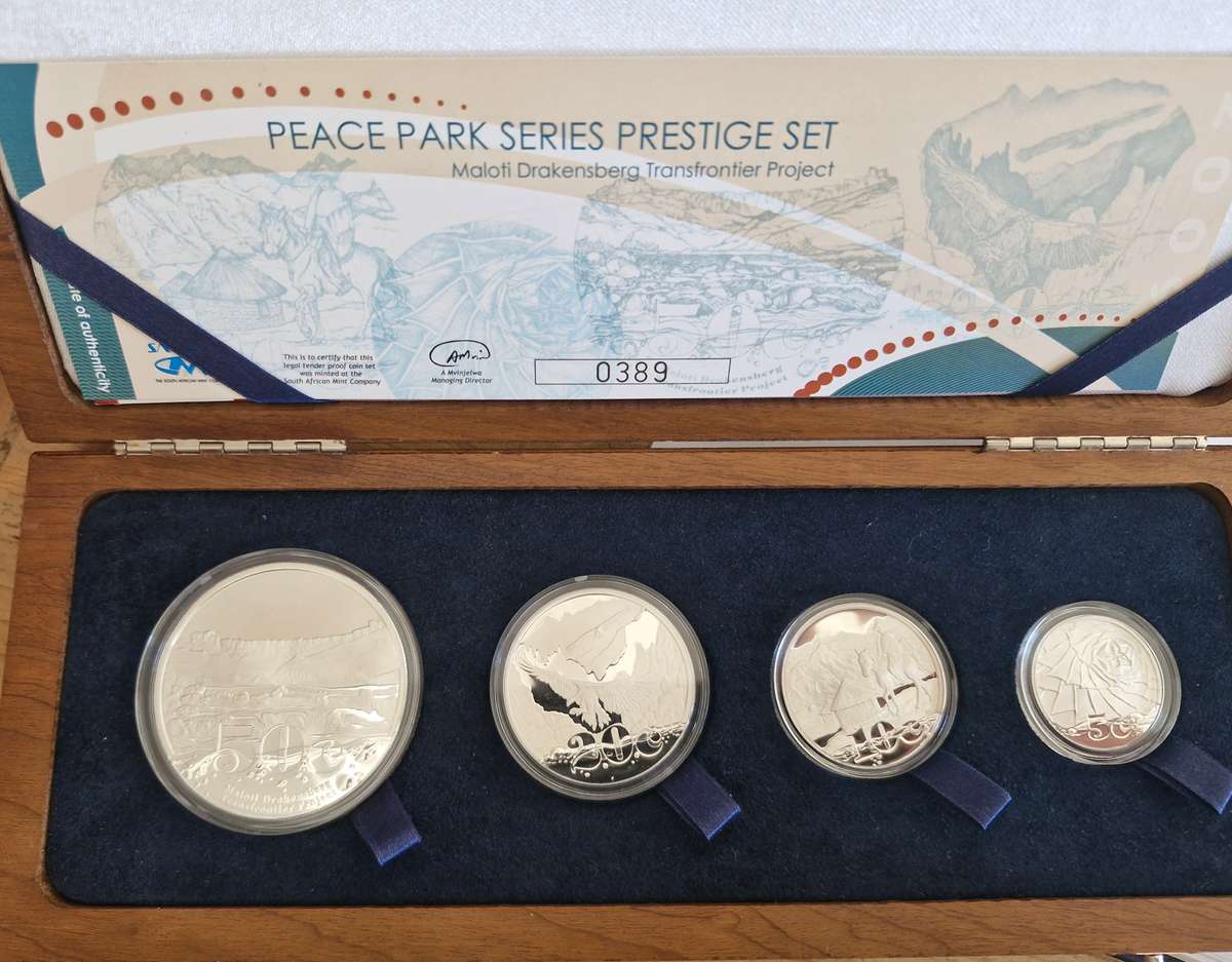 2009 Silver Peace Park Series Prestige Proof Set -  Maloti Drakensberg