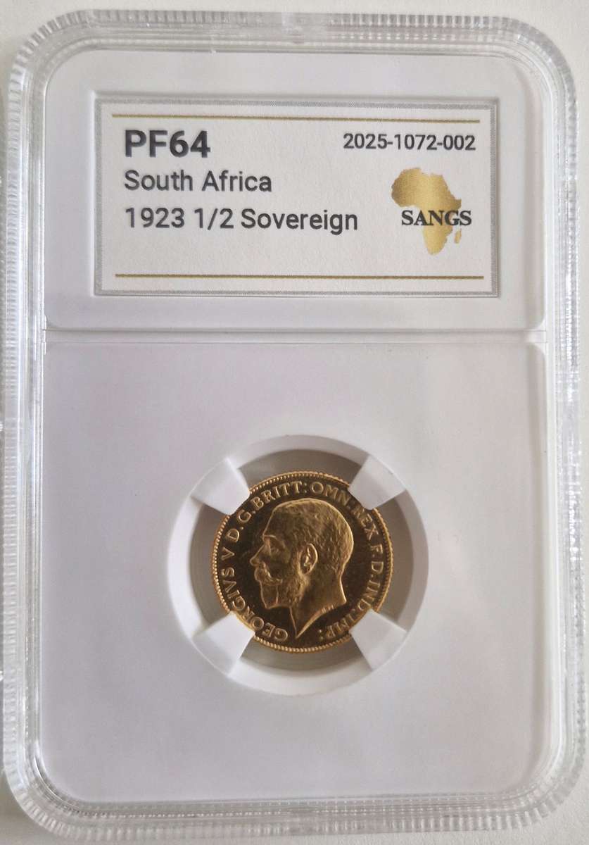 1923 Union of South Africa Proof Sovereign and Half Sovereign graded PF64