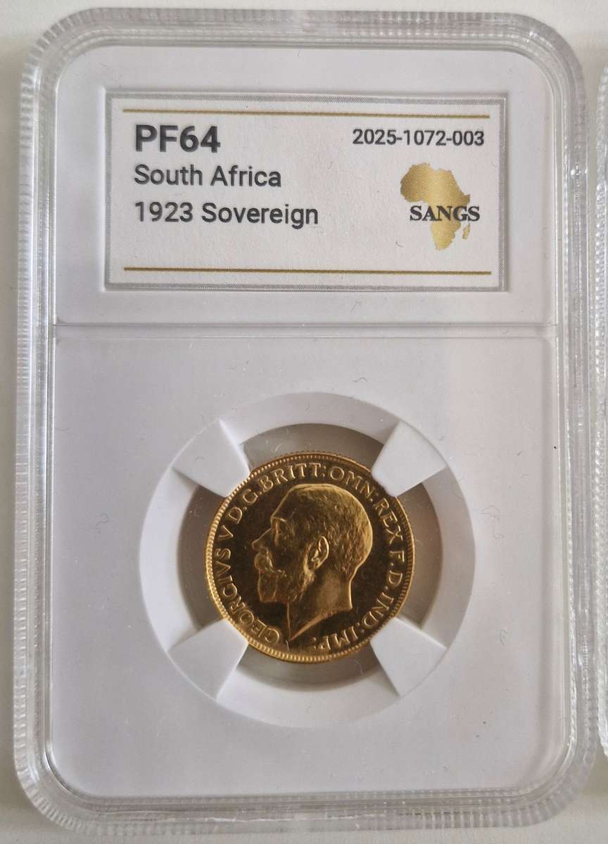 1923 Union of South Africa Proof Sovereign and Half Sovereign graded PF64