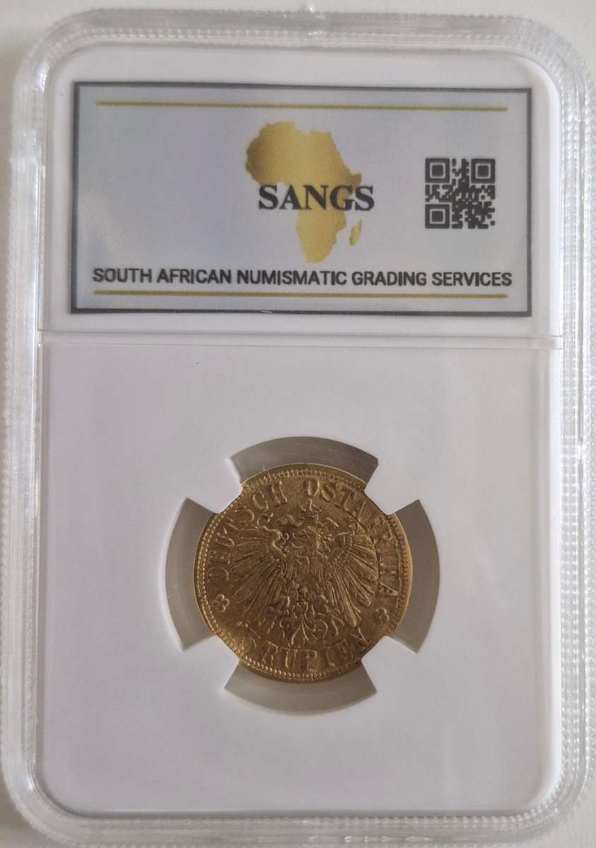 1916 German East Africa 15 Rupien/ Tabora Pond Graded MS61