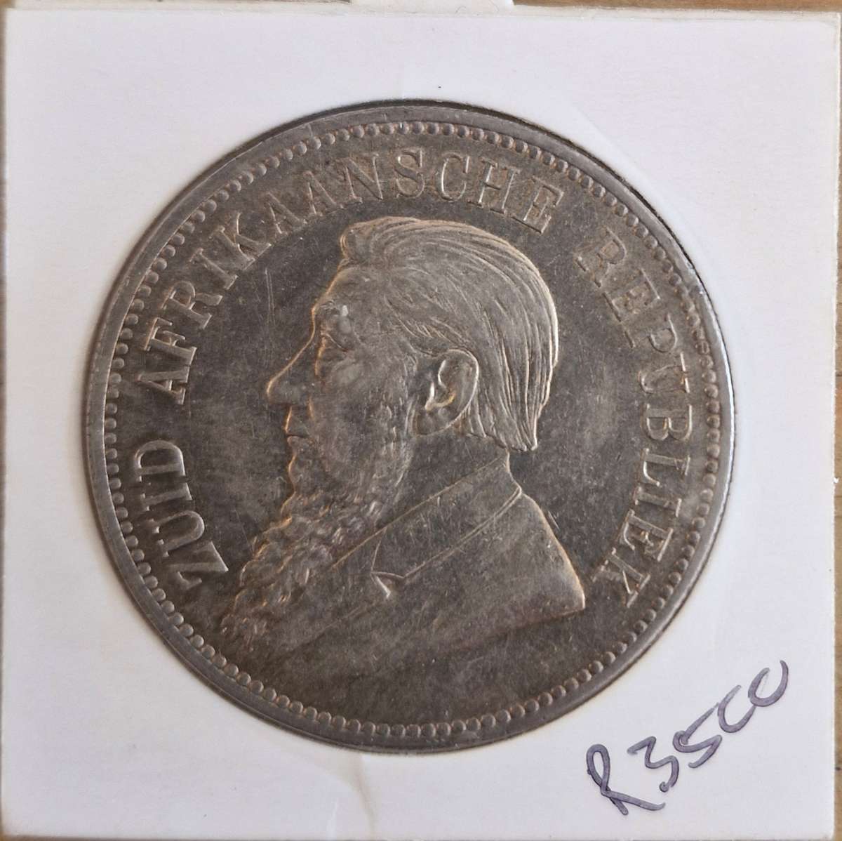 1892 ZAR Kruger Single Shaft 5 Shillings