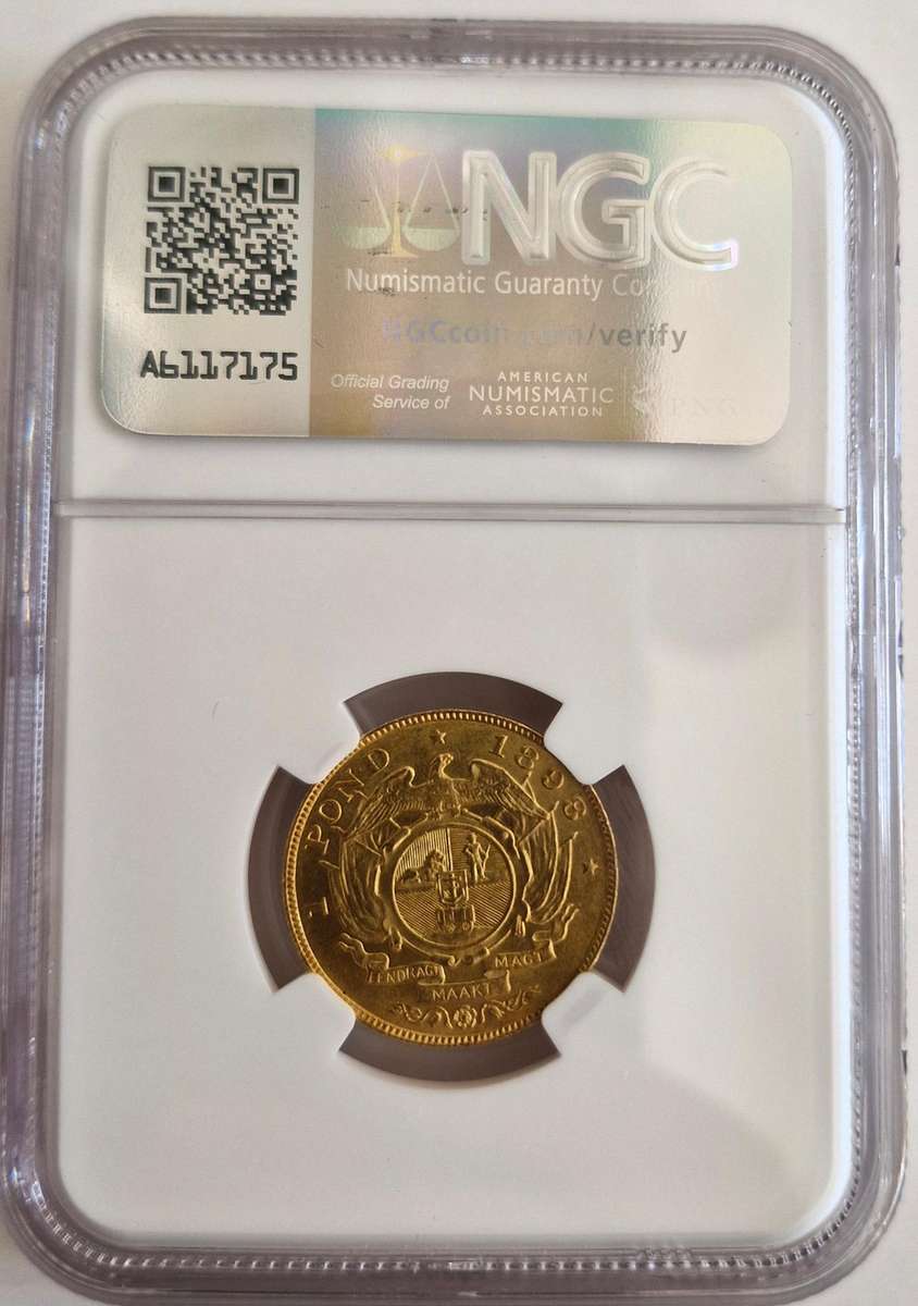 1898 ZAR Kruger Pond NGC Graded MS63