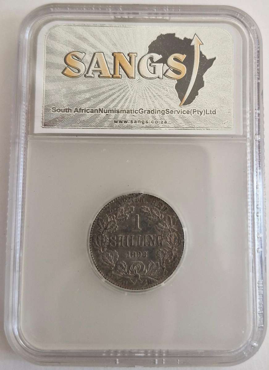 *1893 ZAR Kruger Shilling Graded AU53