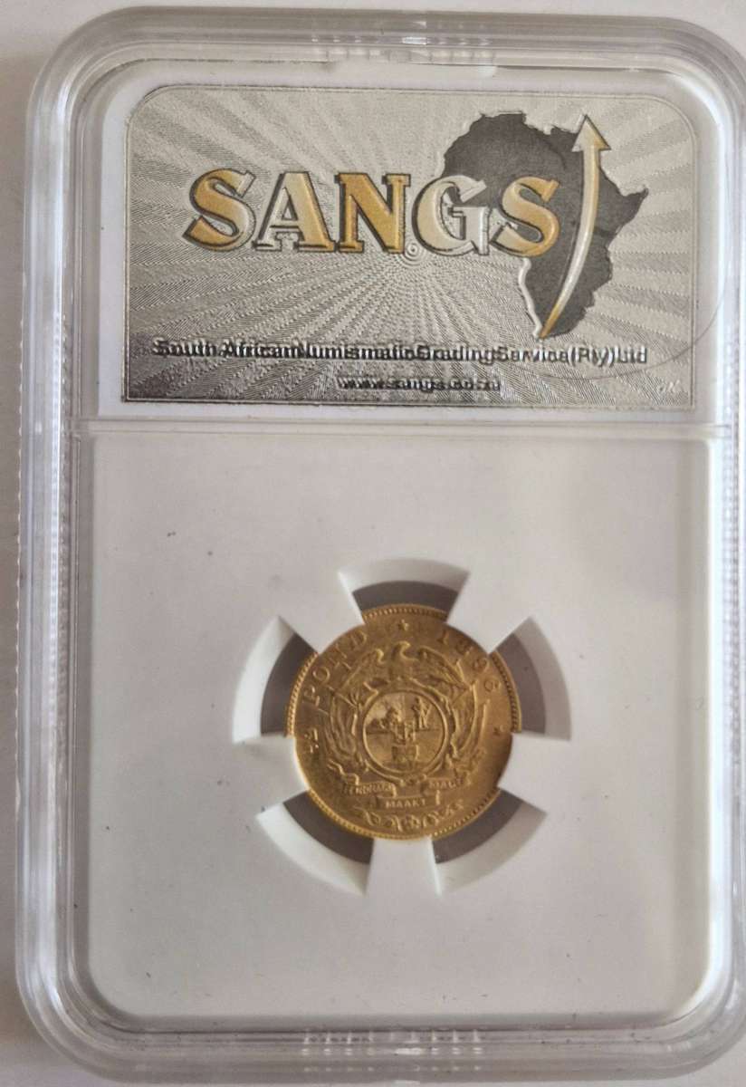 1895 ZAR Kruger Halfpond NGC graded AU
