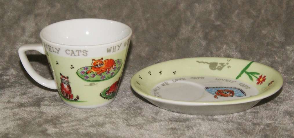 Demitasse coffee cup and saucer in original box