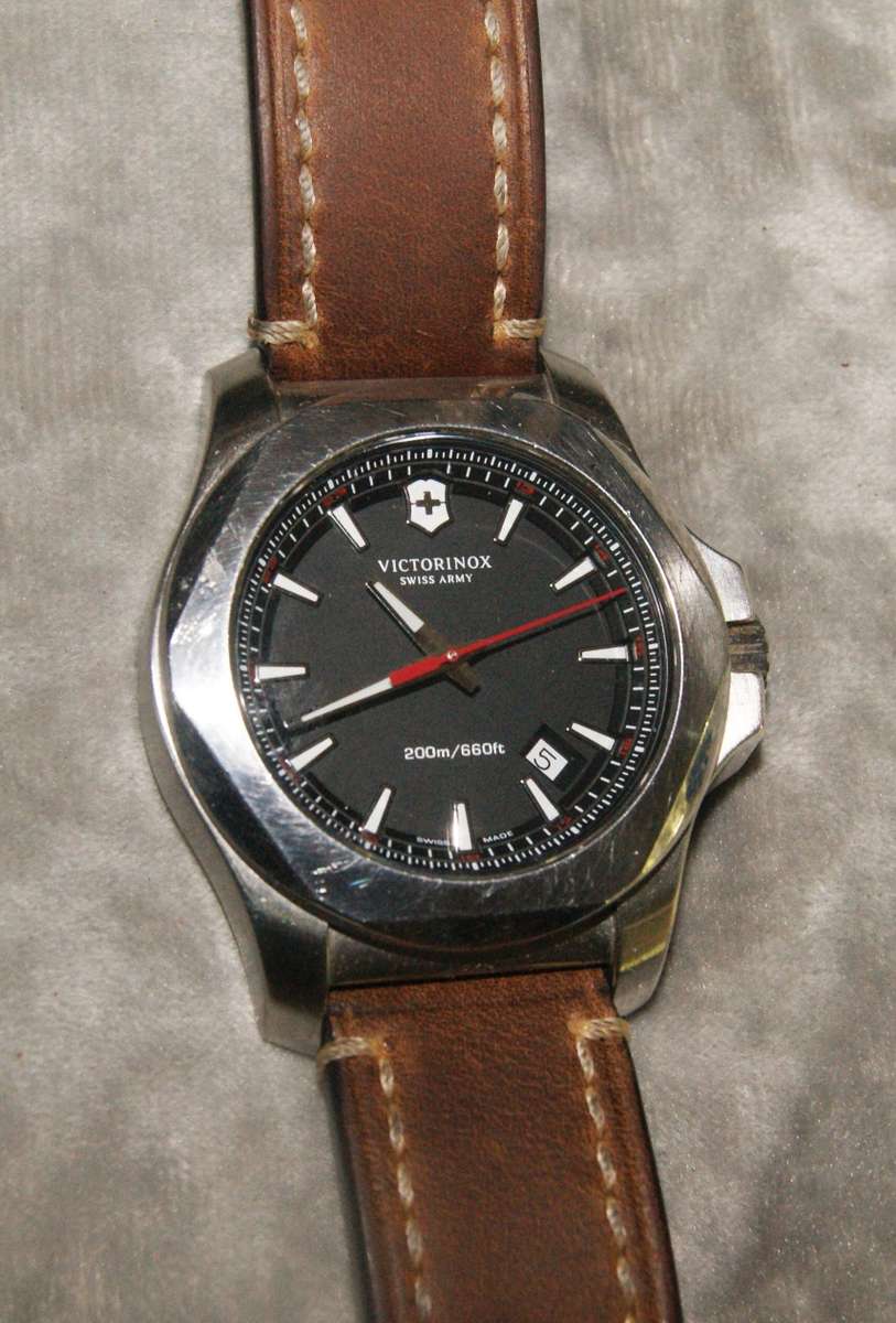 Victorinox Swiss Army 241682 Stainless Steel Watch with Leather Strap