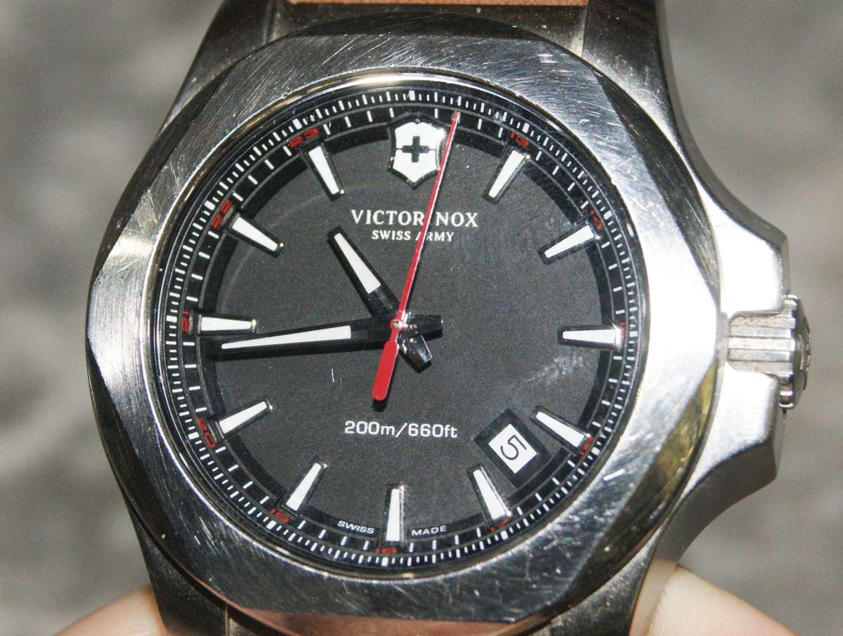 Victorinox Swiss Army 241682 Stainless Steel Watch with Leather Strap