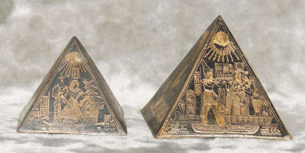 Vintage Hand Engraved Egyptian Pyramids