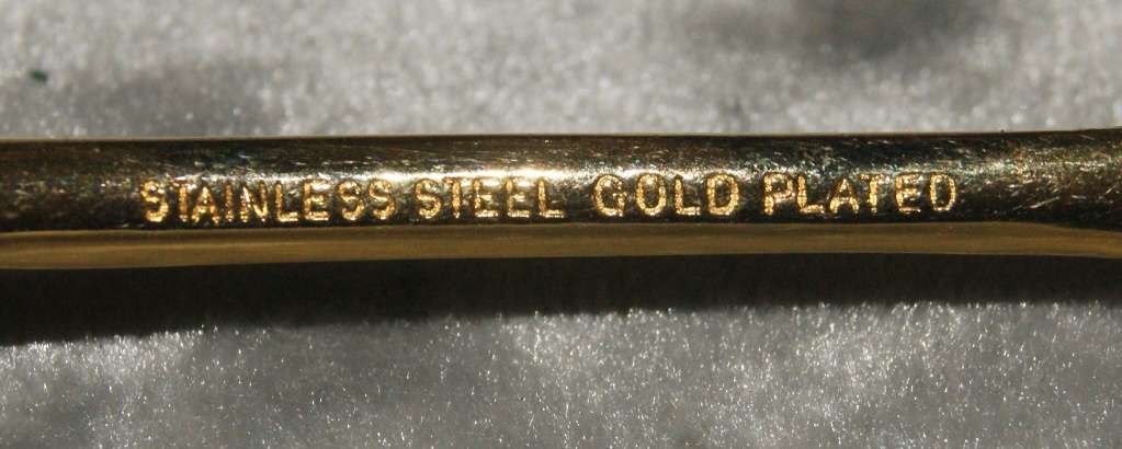 Set of 6 Stainless Steel Gold Plated teaspoons in original box