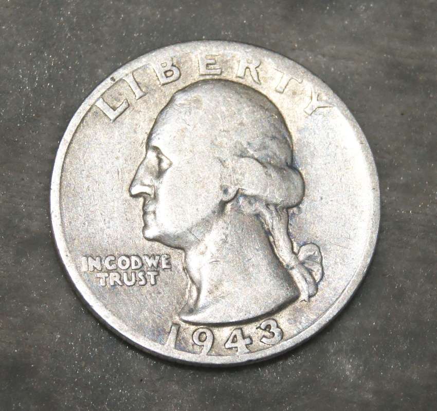 1943 Silver quarter dollar "Washington" 900 silver (6.1g) @ ccrraazzyy low R1 start