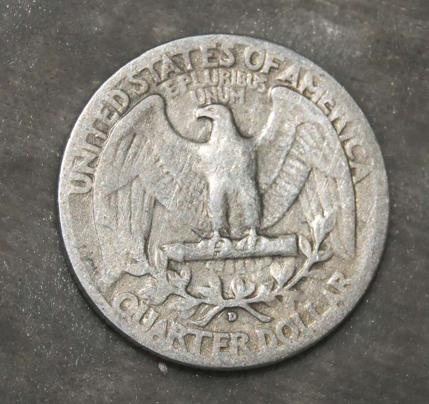 1943 Silver quarter dollar "Washington" 900 silver (6.1g) @ ccrraazzyy low R1 start