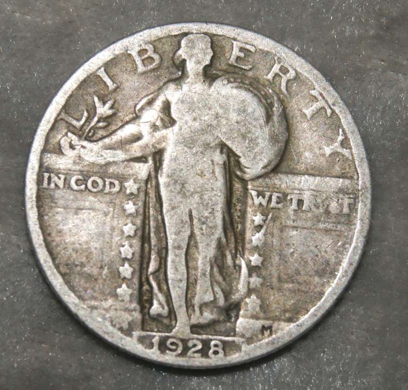 1928 Silver quarter dollar 900 silver (6g) @ ccrraazzyy low R1 start