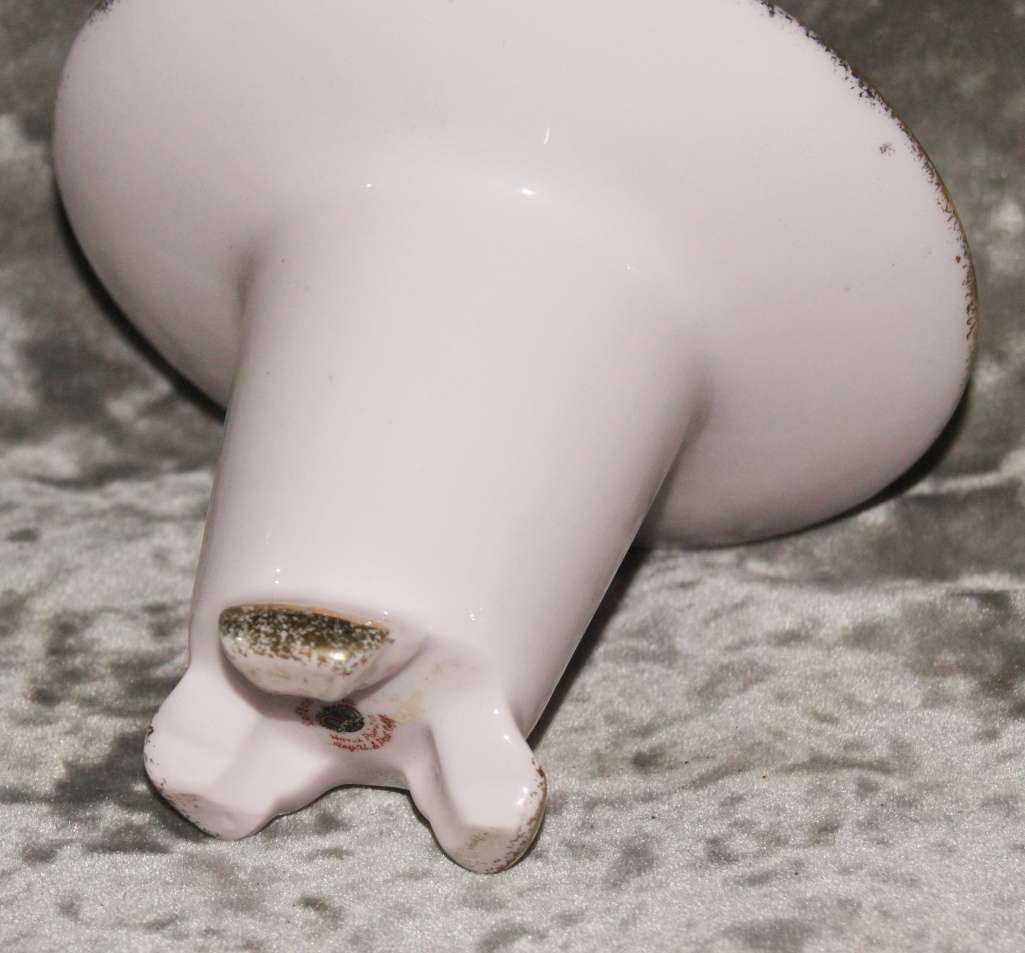 Vintage pink Lefton China hand painted porcelain vase