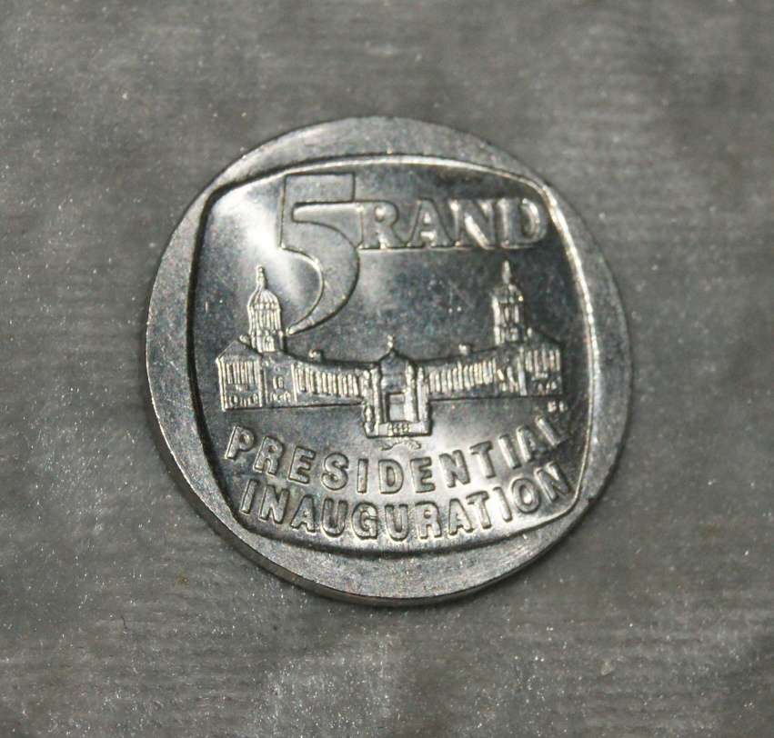 1994 Presidential Inauguration R5 coin UNC