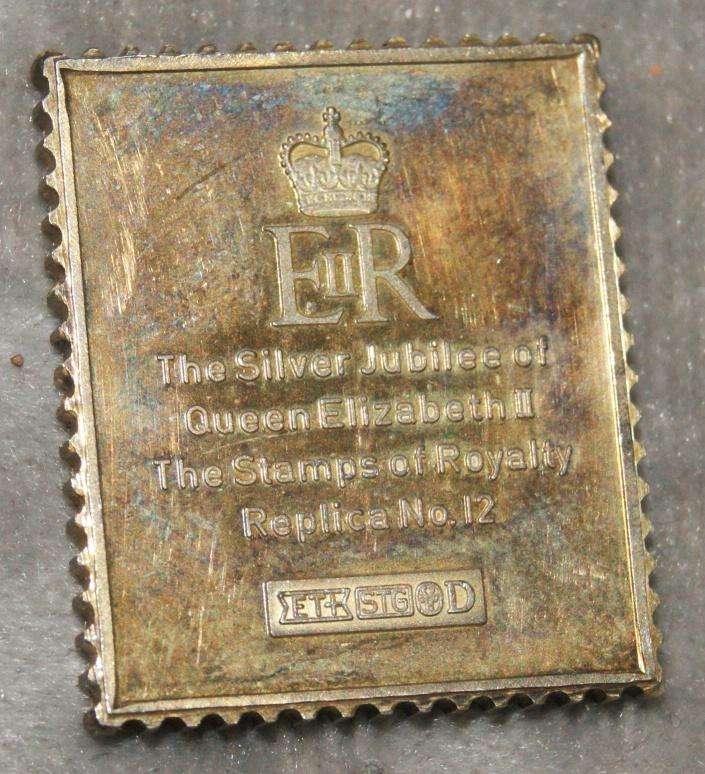 Hallmarked silver "stamps of royalty" replica no12 (10g) @ crazy low R1 start