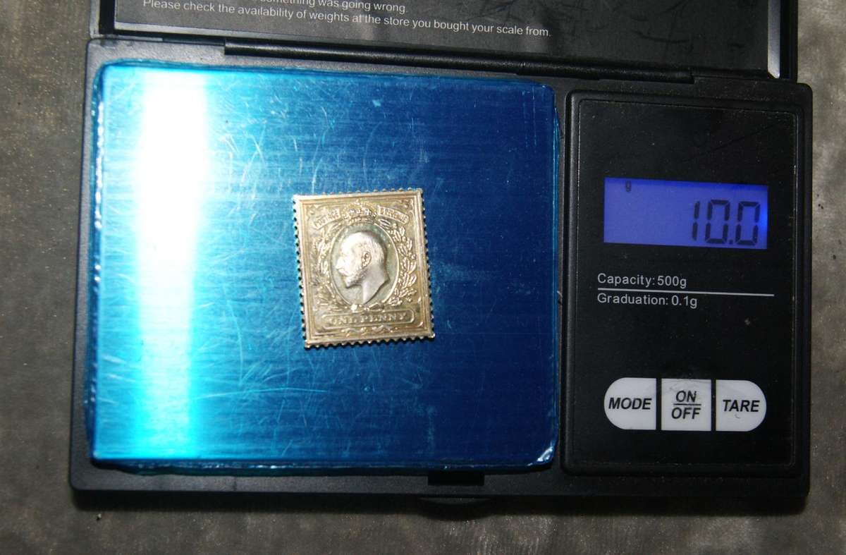 Hallmarked silver "stamps of royalty" replica no12 (10g) @ crazy low R1 start
