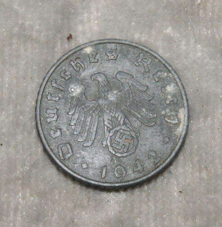 1942 5 Reichspfennig A Mark UNC
