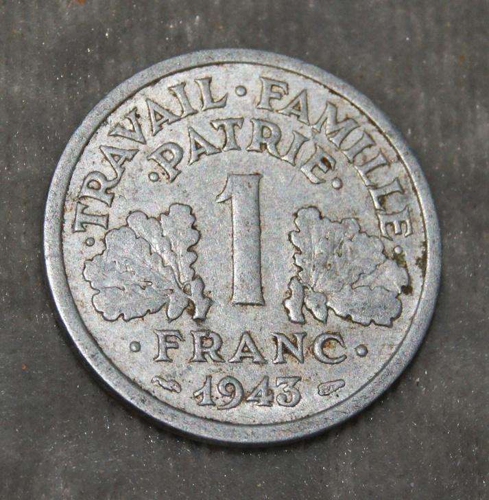 1943 1 Franc XF