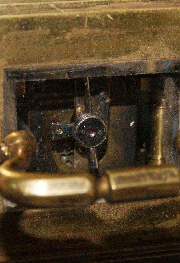 Antique miniature Carriage clock with 2 original keys (untested)