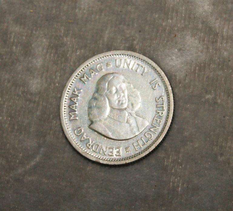 1962 10c coin South Africa UNC 50% silver @ crazy low R1 start