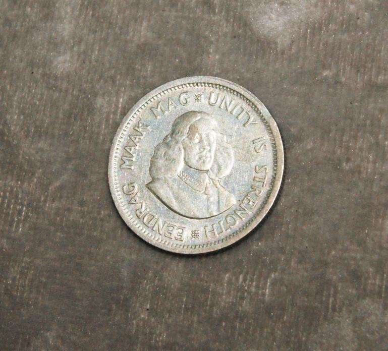 1963 10c coin South Africa UNC 50% silver @ crazy low R1 start