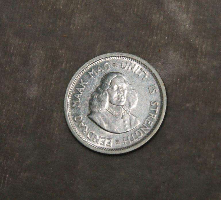 1964 10c South Africa coin UNC 50% silver @ crazy low R1 start