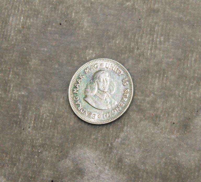 1961 2 1/5c South Africa BU/UNC 50% silver @ crazy low R1 start