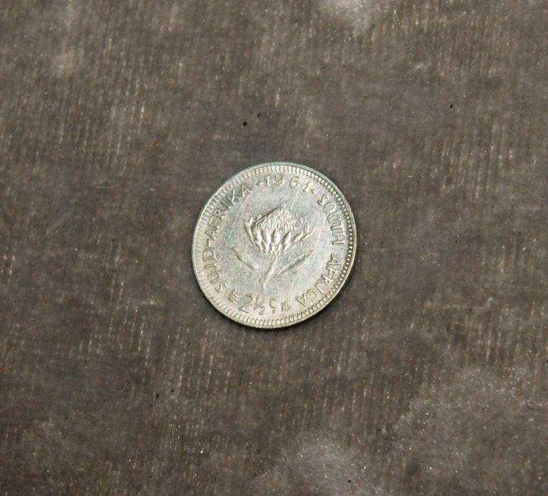 1961 2 1/5c South Africa BU/UNC 50% silver @ crazy low R1 start