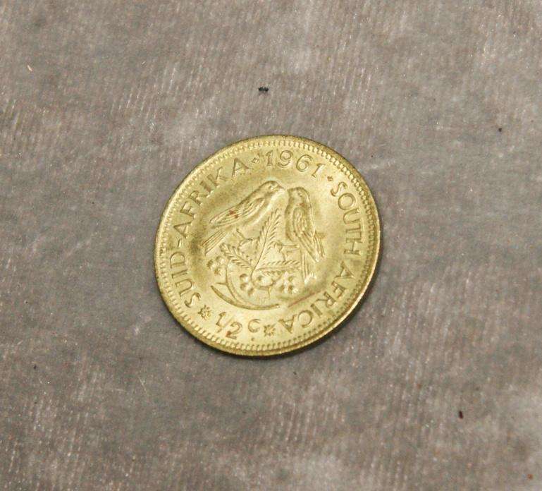 1961 1/2c South Africa coin UNC @ crazy low R1 start