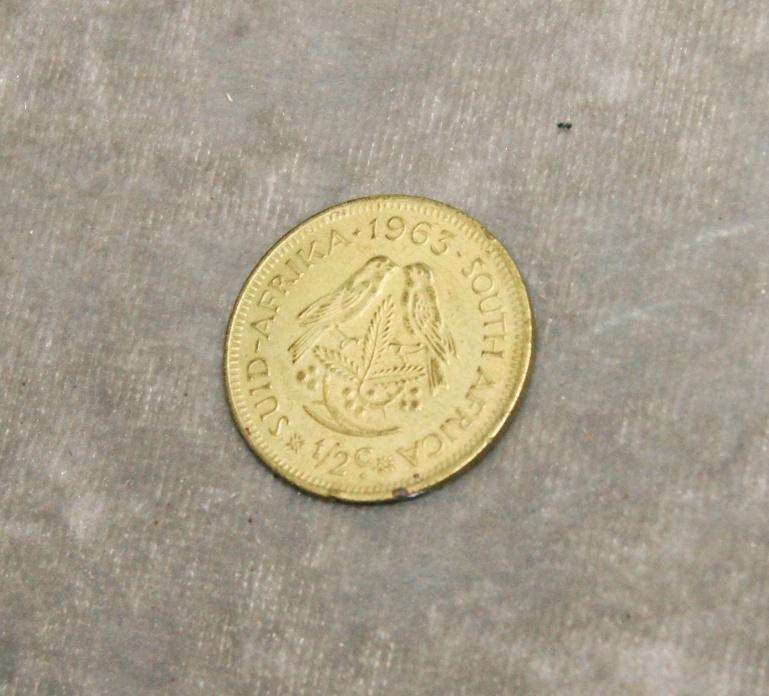 1963 1/2c South Africa coin UNC @ crazy low R1 start