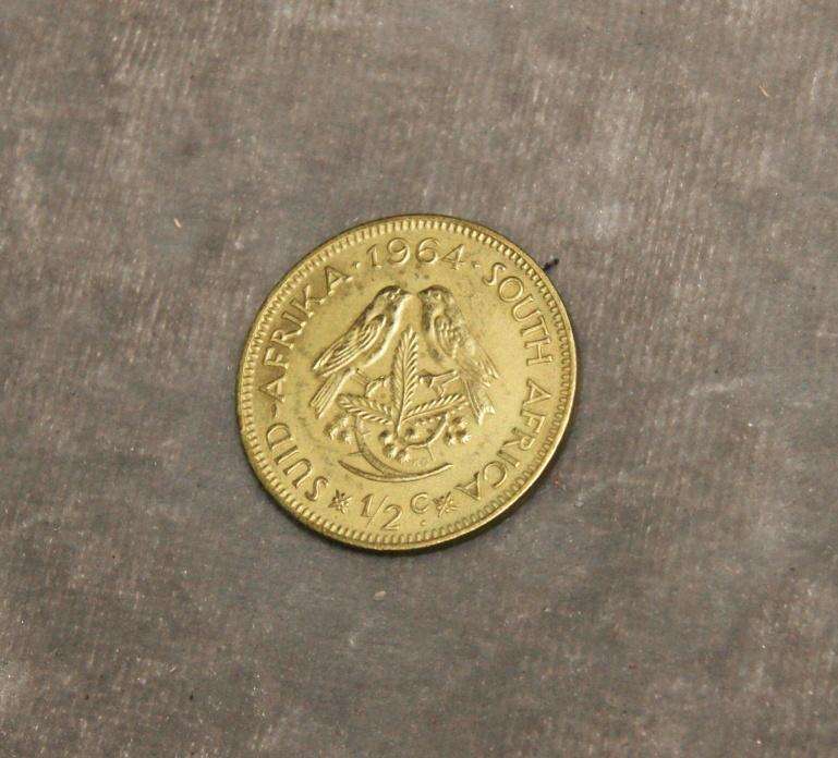 1964 1/2c South Africa coin UNC @ crazy low R1 start