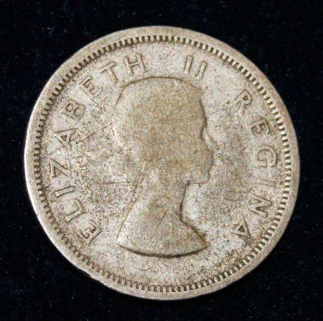 1958 Six Pence South Africa (2.8g)