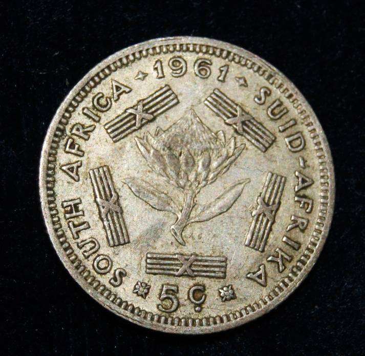 1961 5c South Africa (2.8g)