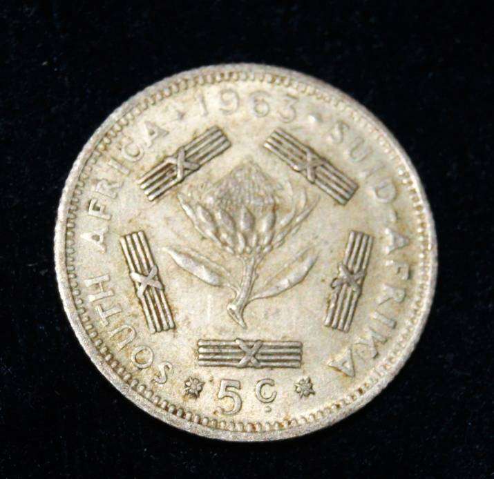 1963 5c South Africa (2.8g)