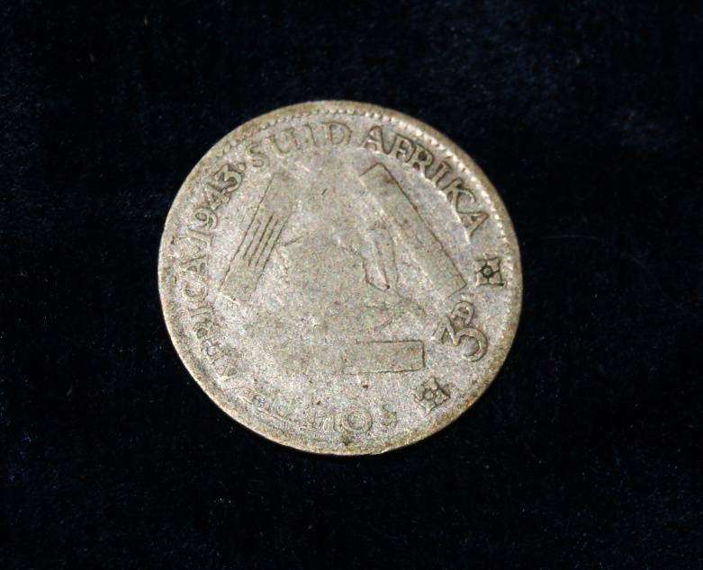 1943 3 Pence (3D) Tickey (80% Silver)