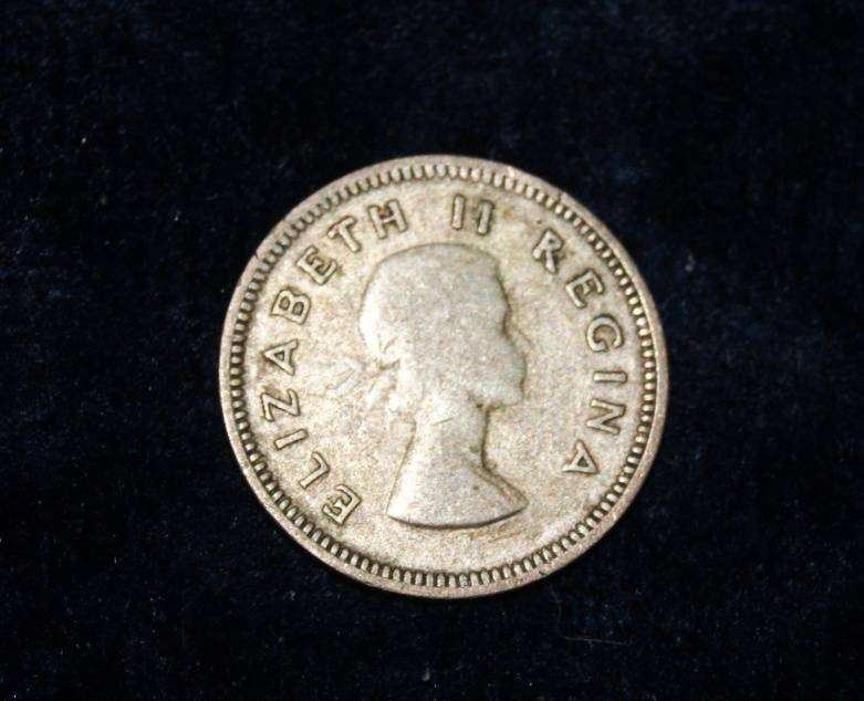 1953 3 Pence (3D) Tickey (80% Silver)