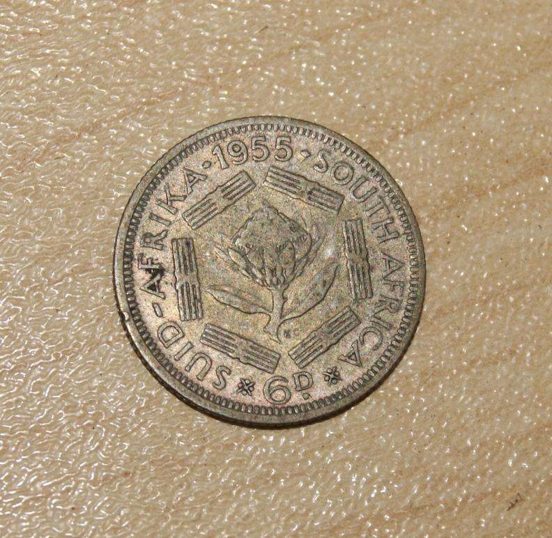 1955 6d Six Pence 50% Silver