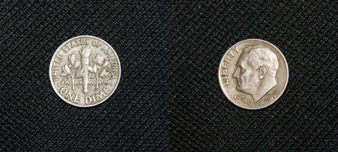 1983 USA Dime P Mint Mark