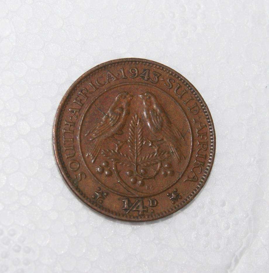 1943 Quarter Penny South Africa (Red Brown)