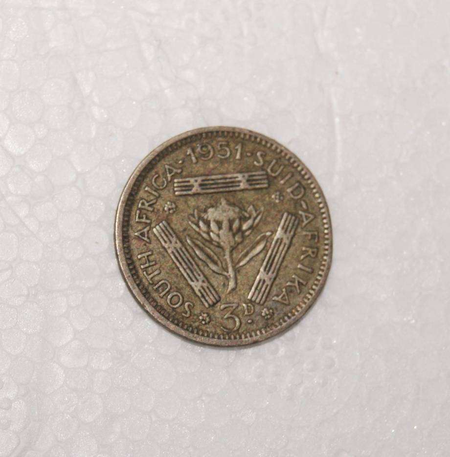 1951 South African 3d (Tickey)