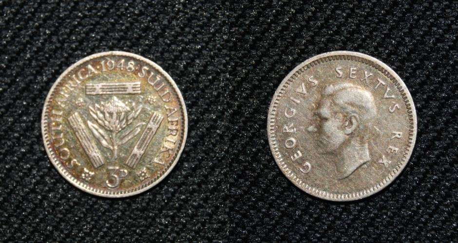 1948 Union of South Africa 3d (Tickey) XF