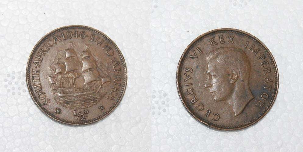 1946 South Africa Half Penny VF