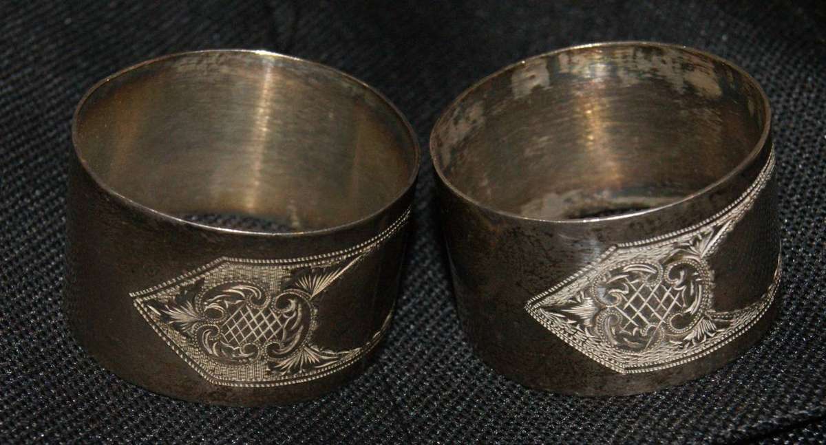 Pair of Sterling Silver Serviette Rings (50.2g)