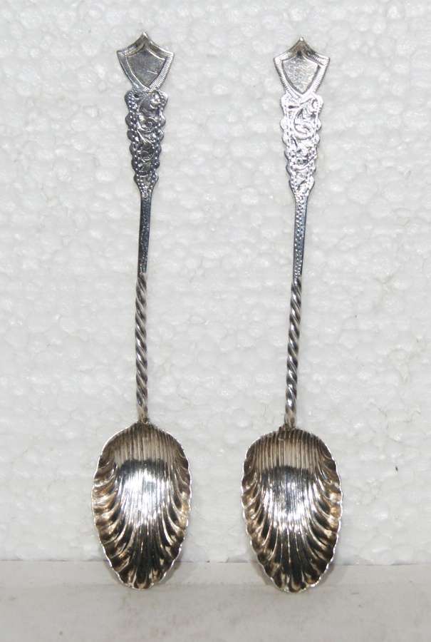 Pair of Hallmarked Silver Birmingham 1913 Teaspoons (17.6g) @@@ CRAZY LOW R1 START