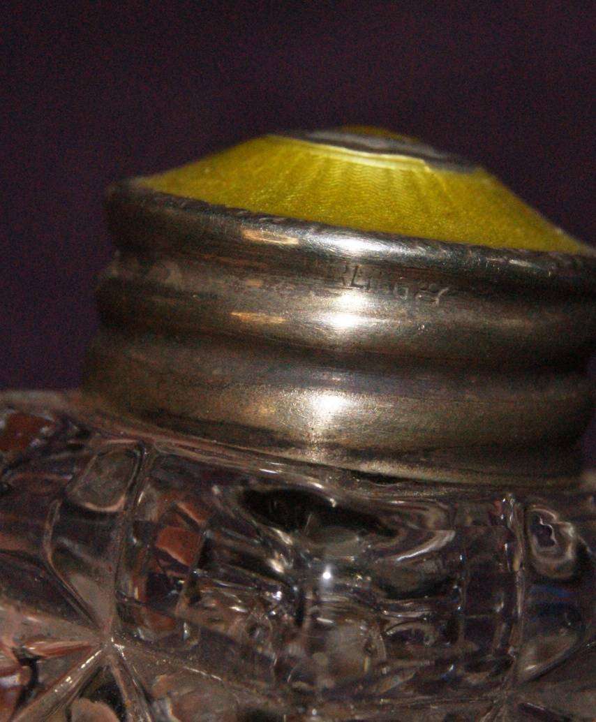 Vintage Art Deco Sterling Silver and Enamel Salt and Pepper