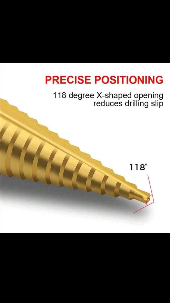 3Pcs Black 4-12 3-12 4-20 Step Drill Bit Set, HSS Titanium Step Drill Bits for Metal,Straight Groov