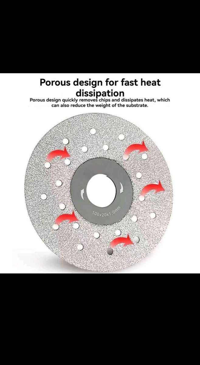 4-Inch Stone Ceramic Perforated Wide Rock Slab Cutter Knife, 100mm Slate Flat Grinder Cutting Blade